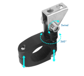 Mini Driving Light Bracket 360° Adjustable Clamp Type For Handle Bar / Crash Guard