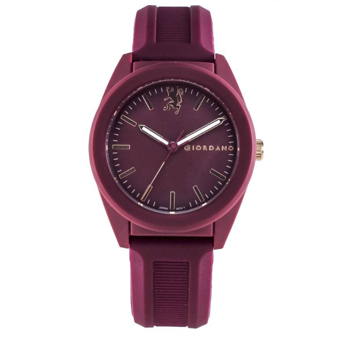 Giordano Hues Maroon Silicon Sports Watch  G1126-03