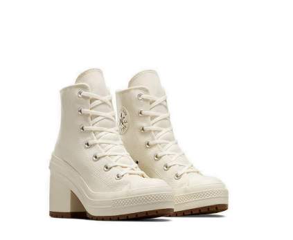 CONVERSE CHUCK 70 DE LUXE HEEL WOMEN'S SNEAKERS - Egret/Egret/Black