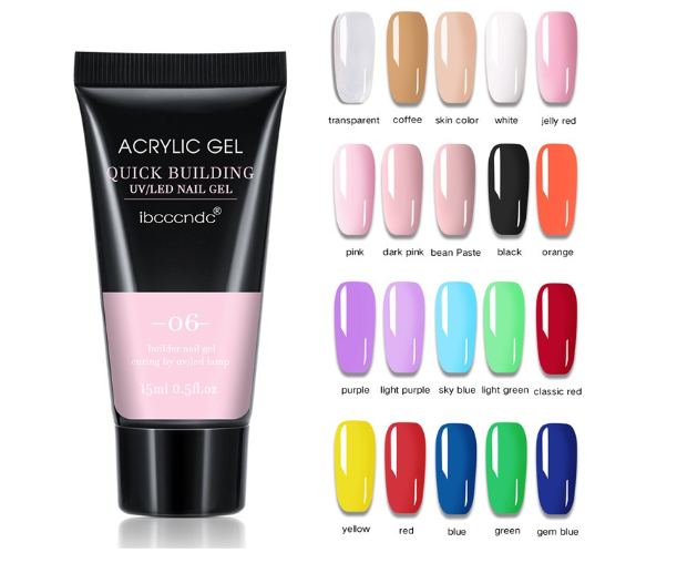 Ibcccndc Extension Acrylic Quick Building Gel Nail Polish 15ML