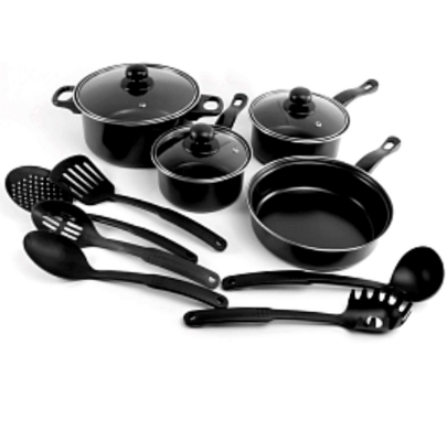 13 pcs Cookware Set Non Stick Pan and Casserole with Kitchen Tools Set