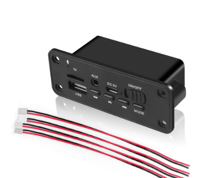 5V Bluetooth 5.0 Mp3 Decoder Board with 2X3W Speaker Fm Radio USB/SD Card/AUX/Recording/Power Off Memory