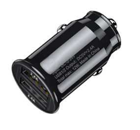 Awei C-826 12W 2.4A Mini Car Charger Dual USB Fast Charging with Chip High Quality Protect Battery