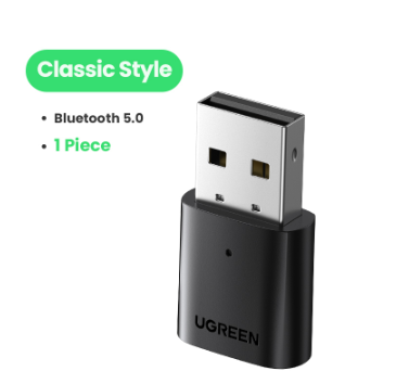 UGREEN USB Bluetooth 5.0 Adapter Nano USB Wireless Dongle Plug and Play Win 10 8 7 Headphone Speaker Mouse Controller
