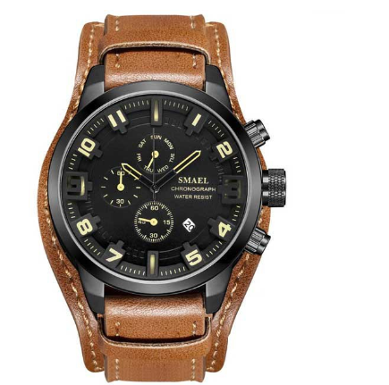 SMAEL 9076 Watch Men New Fashion Sport Quartz Clock Mens Watches Top Brand Luxury Chronograph Waterproof Watch M3