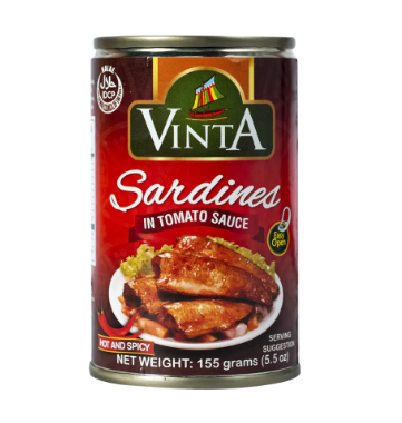 Vinta Sardines in Tomato Sauce Hot and Spicy 155g