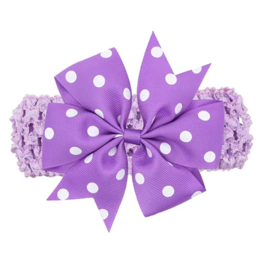 Baby Girl Cute Bow Hairband Baby Hair Accessories Girl Hair Accessories Girl Polka Dot Bow Hair Rope HA8