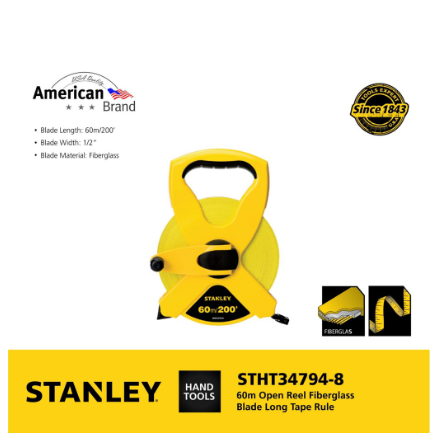Stanley ST34794 Fiberglass Long Tape Open Reel 60m/200'