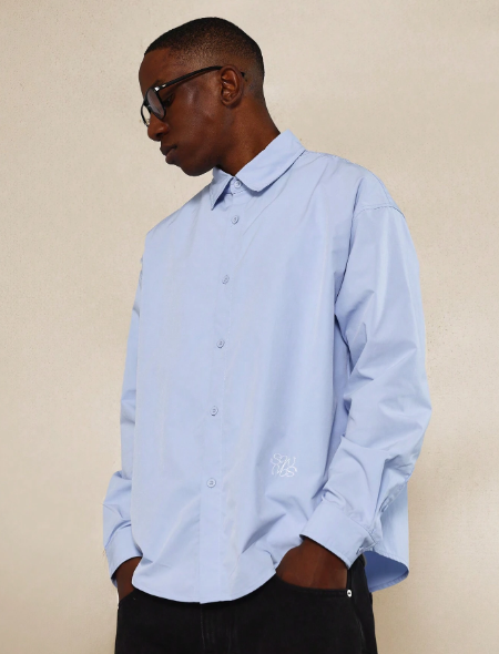 SUMWON Regular Fit Long Sleeve Shirt With Embroidery