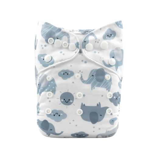 Alva Baby Cloth Diapers Washable Pocket Nappy Diaper for Newborn Without Insert N39