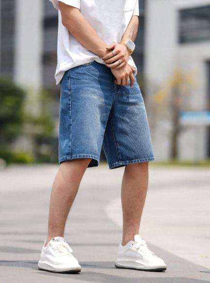 Manfinity EMRG Men Casual Daily Outfit Matching Denim Shorts
