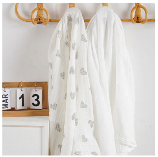 Happyflute 2 Pcs Set Baby Muslin Swaddle Blanket Soft Farbic Cotton Baby Products Baby Multifunctional Gauze 13