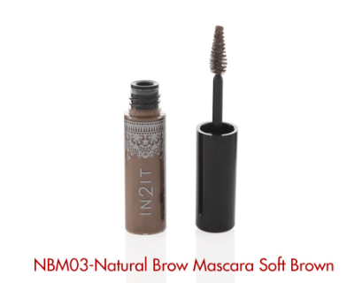 IN2IT Natural Brow Waterproof Eyebrow Mascara Soft Brown Make-up 03-NBM03