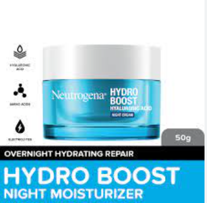 Neutrogena Hydro Boost Night Cream 50g - Face Moisturizer with Hyaluronic Acid for All Skin Types