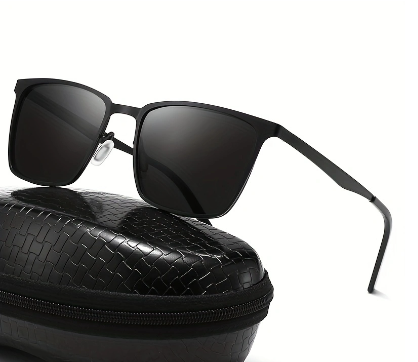 Men Polarized Sunglasses Metal Square Frame Sunglasses Driving Sunglasses Cycling Glasses