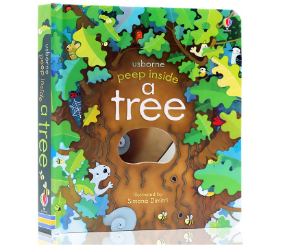 Usborne Peep Inside A Tree English Educational Picture Books for Kids Reading 3D Flap Board Books