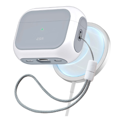 Esr Orbit Hybrid Case with HaloLock for Air Pods Pro 2022 Mag Safe Carry Strap Earphone Protection