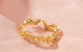 18K Butterfly Dance Ring Exquisite packaging