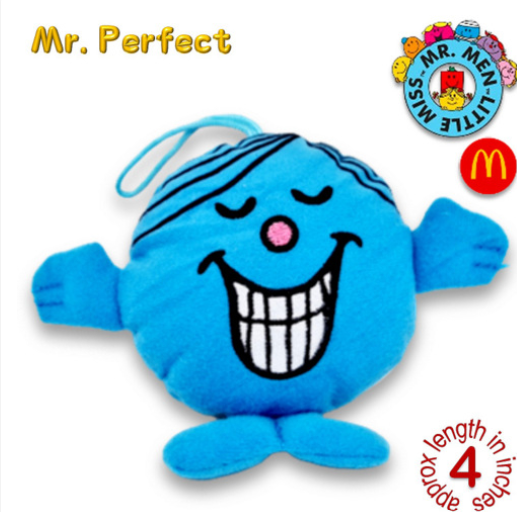 Mr Men Little Miss 2001 McDo Hanging Plushies Bag Charm Stuffed Toys M15