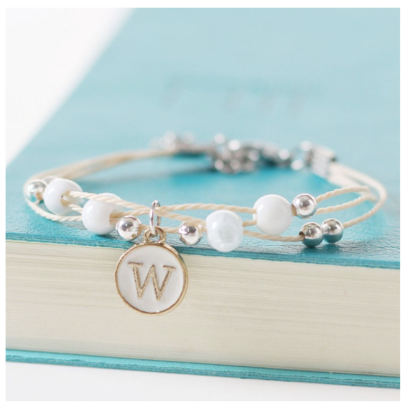 Ceramic beads 26 initials elastic beaded bracelet fashion men and women leisure bracelet lovers bracelet W