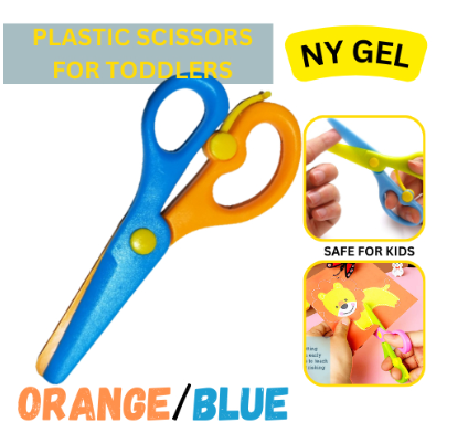 Safety Scissors for Kids for cutting paper or clay Plastic Scissors Practice Cutting Safety Scissors