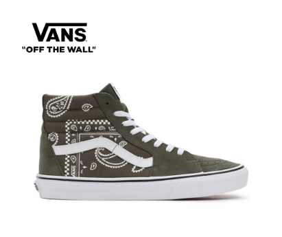 Vans Sk8-Hi (Peace Paisley) Grape Leaf/True White Canvas Sneakers For Unisex