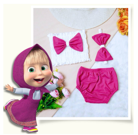 Stacey Smocking Terno For Baby Girl With Turban for 1-24months c13