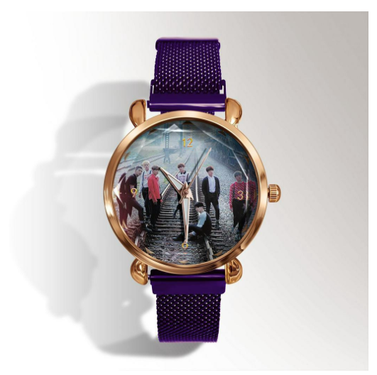 New BTS bulletproof youth group around fashion Korean students girls watch Korean cartoon WATCH QUARTZ WATCH F9