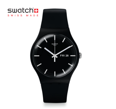 Swatch  New Gent Mono Black Again SO29B704 Black Bio-Sourced Strap Watch