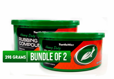 2pcs Turtle Wax Heavy Duty Rubbing Compound For Cars 298g Removes Stubborn Stains