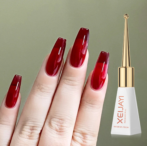 1Pc 10ML Ice-Through Pure Red Nude Pink Brown Nail Polish Gel Soak Off Uv Led Lamp Gel Nail Polish For Women