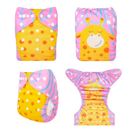 Alva Baby Cloth Diapers Washable Reusable Real Cloth Pocket Nappy Diaper Only No Insert For 3-15kg 6.6-33.1Ibs Baby And Newborn D16