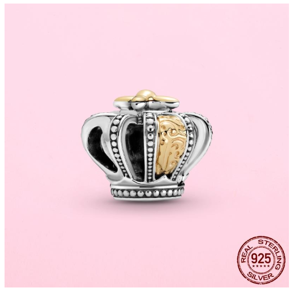 925 Sterling Silver Flamingo Leaf Rose Flower Charm CZ Luxury Pandora Pendant Fit Pandora Bracelet Necklace For Women DIY Making S26