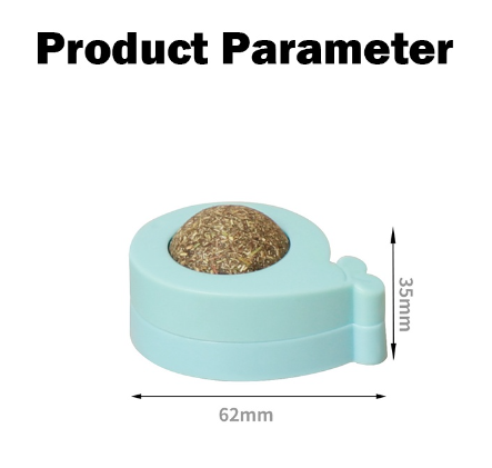 Mint Catnip Toys Rotating Catnip Ball Molars Teeth Cleaning Treat Ball Interactive Chew Toys