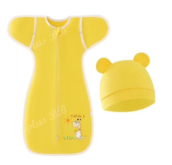 Muslim Swaddle Blanket Hat Set Swaddle Bedding Wrap Blanket Baby Swaddling Newborn Baby Swaddle D21