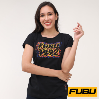 Fubu Girls Roundneck Jersey Knits Short Sleeve QOT01-0025 Black