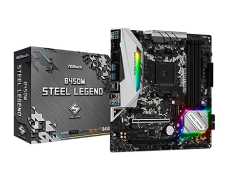 Asrock B450M Steel Legend Motherboard (AMD)