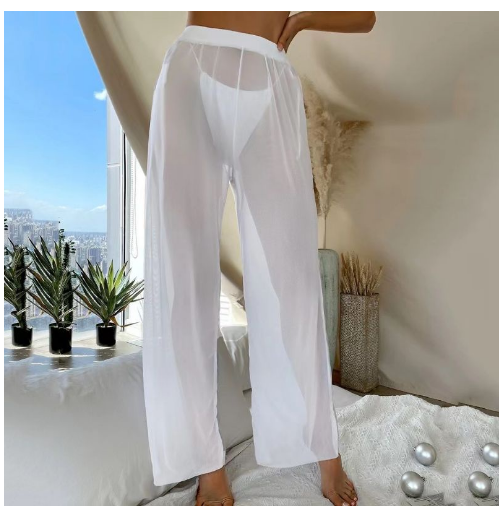 New Arrival!!See Through Summer Beach Pants Cover Up Spandex Free Size