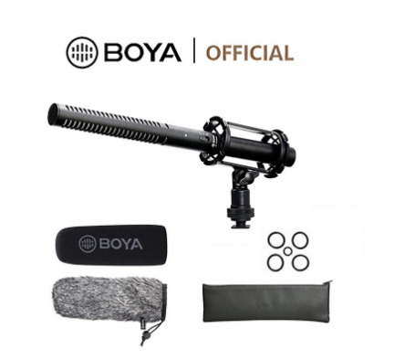 BOYA BY-BM6060/BM6060L/BM6040 Professional Shotgun Microphone with Switchable High Pass Fiter Control and for Interviews