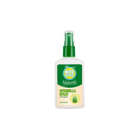 Bite Block Naturals Insect Repellent Citronella Spray 100mL. DEET-free, all natural and non-toxic