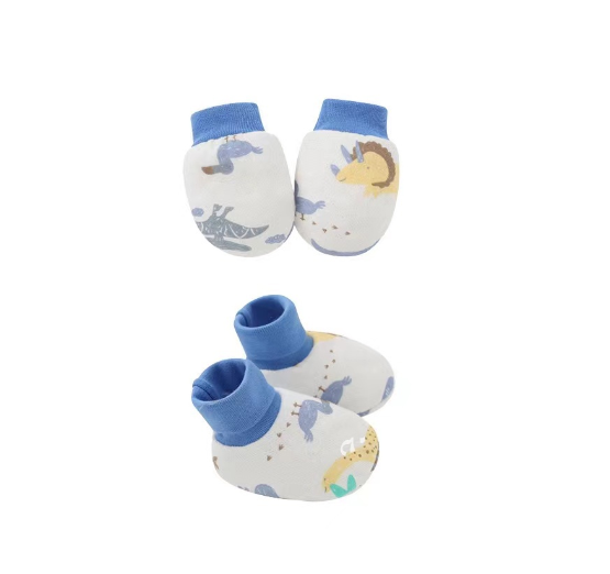Baby Mittens and Booties Set Newborn Infant Cotton Mitten Set M4