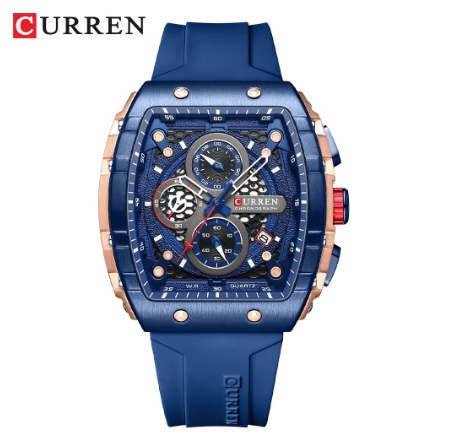 CURREN Original Brand Men's Watch Multifunctional Timing Luminous Fashion Business Sports Quartz Waterproof 8442 X M6