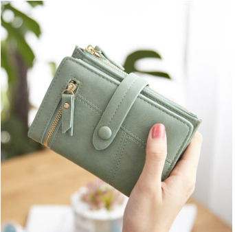 Laber Lee Short Wallet Women Multi-Function Buckle Purse Pu Leather