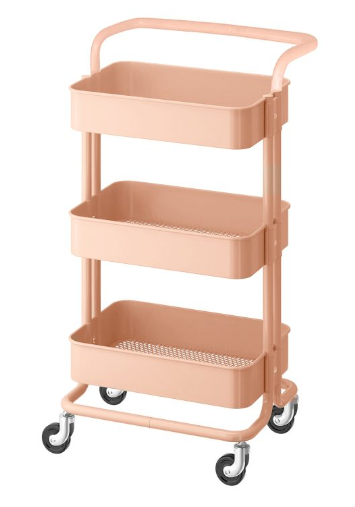 Furniture Source Rasska 3 In 1 Trolley, Peach