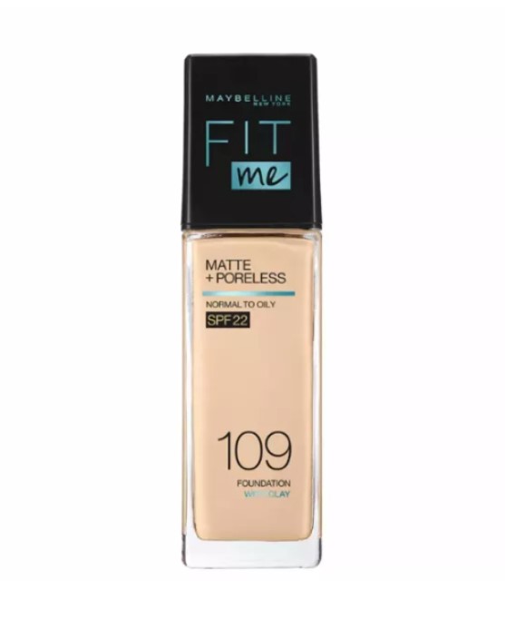 Maybelline Fit Me Matte+Poreless Liquid Foundation with SPF - 109 Light Ivory 30ML