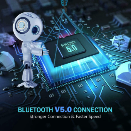 VICTSING Upgraded V5.0 Bluetooth FM Transmitter Radio Adapter Car Handsfree Call 2 USB Ports & QC3.0 Fast Charger