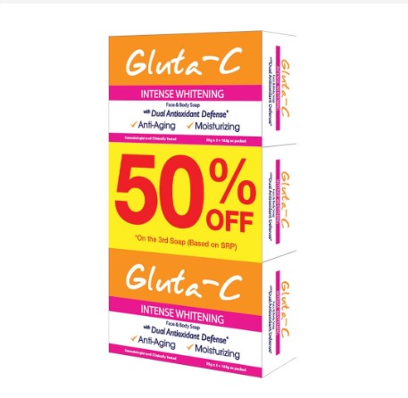Gluta-C Intense Whitening Face & Body Soap 55GMS x 3