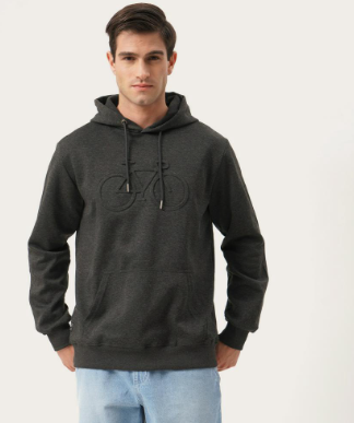 Regatta Knitted Hoodie With Embossed Logo For Men (Dark Gray)