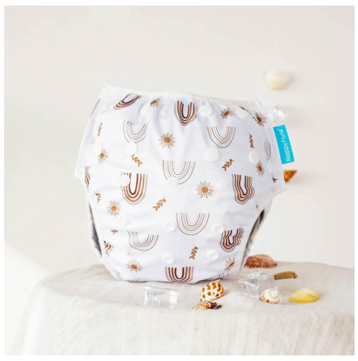 HappyFlute New Print Breathable Mesh Fabric Adjustable Pool Pant Swimming Pool Diaper Cover Reusable Washable Summer Baby c19