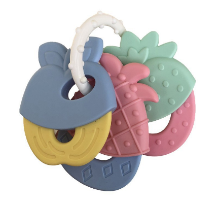 CHEESEFUN Baby Fruits Teether Rattle Toy Molar Toy Bpa Free